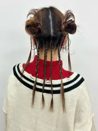 ロング ヘアアレンジ 山之内匠/艶カラー/ ハイトーン/ブリーチのヘアスタイル