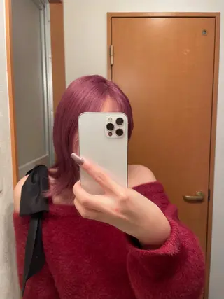 ミディアム カラー ハイトーン× 髪質改善/舘野 涼太のヘアスタイル