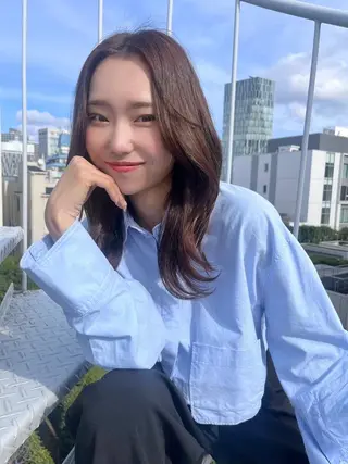 カラー 赤み消し🌿韓国風 ヘア🌿渋谷美容室のヘアスタイル