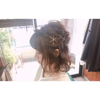 ミディアム ヘアアレンジ サダハルカ ｜chouetteのヘアスタイル