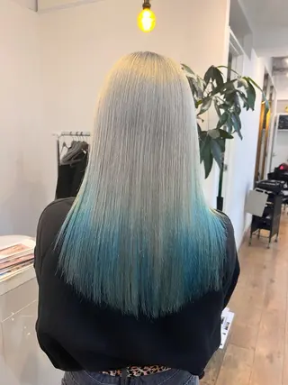 ロング カラー 難波ブリーチカラー ⭐︎瀬尾拓充のヘアスタイル