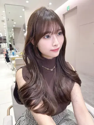 セミロング カラー 韓国ヘア/レイヤー/ 顔まわり/りょーとのヘアスタイル