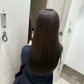 セミロング パーマ 縮毛矯正+モテカラー 🎀✨MIHOのヘアスタイル