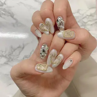 ネイル はな💎ネイル ワンホン、長さ出しのネイルデザイン