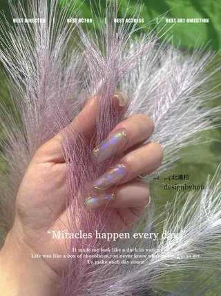 ミディアム ネイル 長さ出し専門 nynaのネイルデザイン