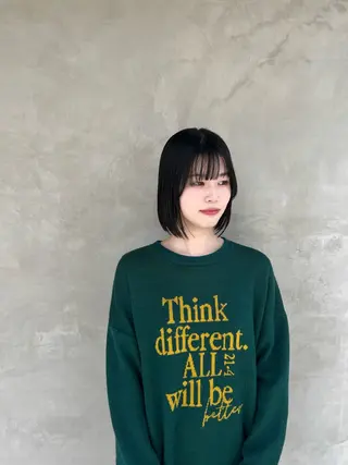 ショート 切りっぱなしボブ 👩🏼ミニボブのヘアスタイル