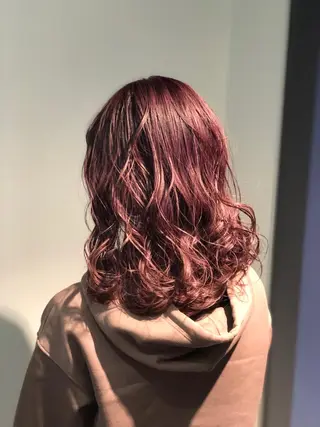 セミロング カラー ブリーチ縮毛矯正/ デサキ ショウヘイのヘアスタイル