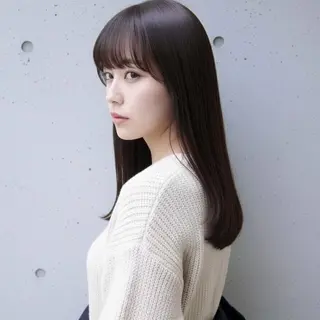 カラー セミロング carlm【カールム 】薬院・今泉のヘアスタイル