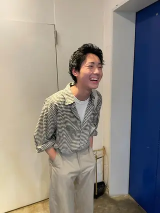 パーマ メンズ RIN／韓国ヘア レイヤーカットのヘアスタイル