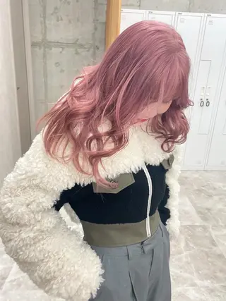 ミディアム カラー ブリーチ/ベージュ 💕/momoaのヘアスタイル