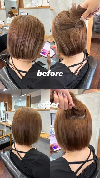 ショート 豊川/透明感カラー 🫧篠島みなみ🫧のヘアスタイル