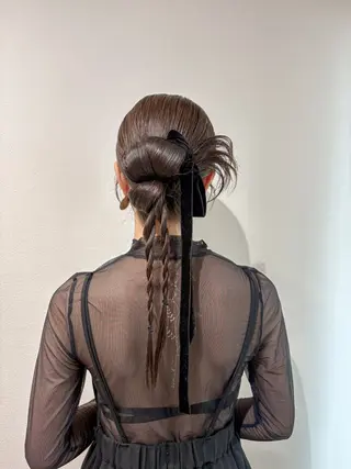 セミロング ヘアアレンジ 似合わせカット ▫️ｲﾁｶ🌻のヘアスタイル