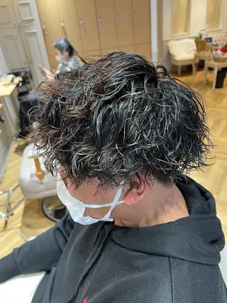 パーマ メンズ メンズ特化 ナカネ カツヤのヘアスタイル