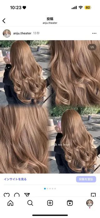 カラー 透ける透明感カラー 🤍anju🎀のヘアスタイル