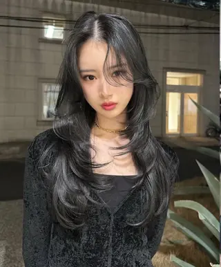 ロング 💜juna💜/高 槻/韓国風のヘアスタイル