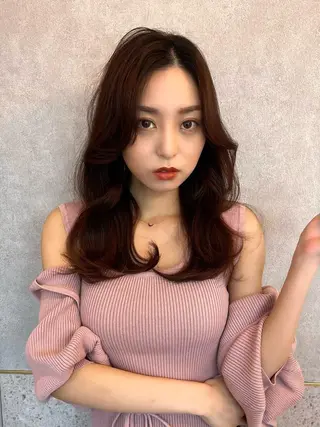 セミロング カラー Loom .by Sea  ルームバイシー所属・レイヤー/前髪/ 韓国/CHIHIROのヘアスタイル