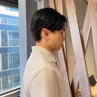 ショート メンズ 久力琴音''透明感 カラー''アレンジのヘアスタイル