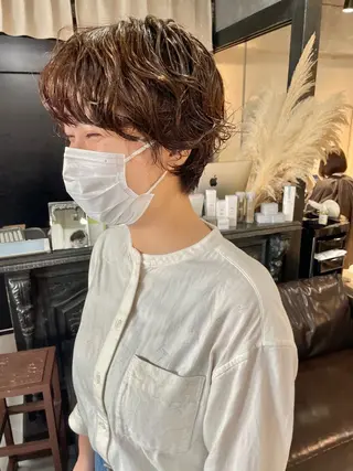 ショート パーマ kvell by urban.所属・ショート・ボブ ・ウルフ✂︎IMAIのヘアスタイル