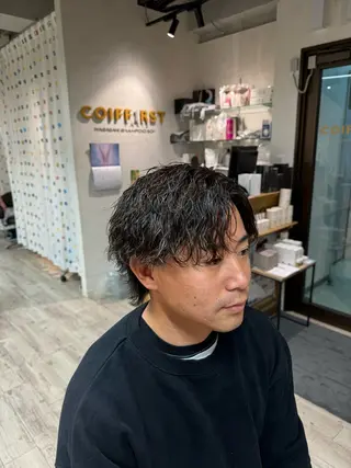 パーマ メンズ 林 龍誠のヘアスタイル