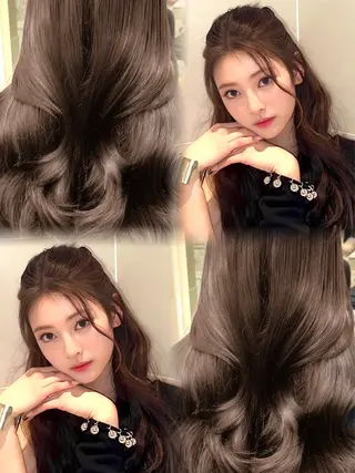 セミロング カラー 新宿/韓国レイヤー 髪質改善カラー/角所のヘアスタイル