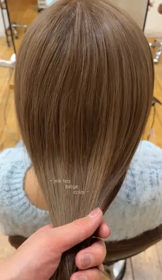 セミロング カラー 🐻艶髪ヘア/韓国風 /隈河🐻のヘアスタイル