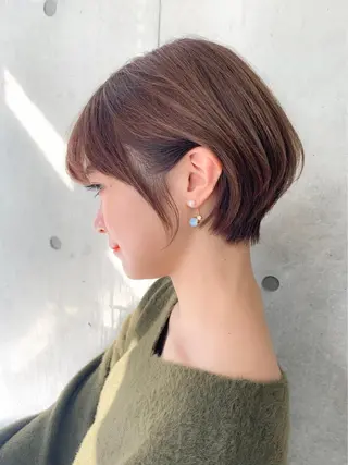 ショート カラー 💕コテ巻き風パーマ 💕KEIYA 💕のヘアスタイル