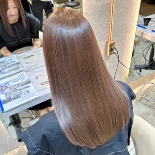 セミロング カラー 韓国ヘア🇰🇷／艶 カラー🫧/木村和生のヘアスタイル