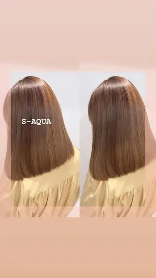 セミロング カラー ヘアアレンジ 🌻Insta指名 NO.1🌻Shoのヘアスタイル