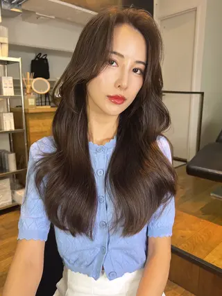 ロング カラー 🇨🇳ワンホンヘア 下田鉄也のヘアスタイル