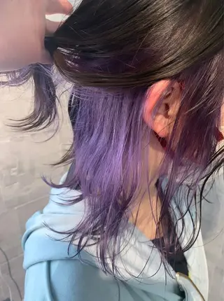 ミディアム ank classic hair【アンククラシックヘアー】所属・バレイヤージュ ハイライト　齋藤祐哉のヘアスタイル