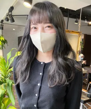 セミロング カラー ヘアアレンジ 韓国ヘア×髪質 改善🇰🇷シオリのヘアスタイル