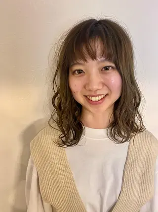 ミディアム カラー パーマ m ā l o. マァロのヘアスタイル