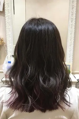 ロング カラー パーマ ツヤ髪カラー💎 佐藤あきのヘアスタイル