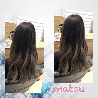 ロング カラー MATSU 🌟韓国🇰🇷のヘアスタイル