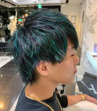 ショート カラー メンズ 赤み消しカラー /透明感カラー 上長のヘアスタイル