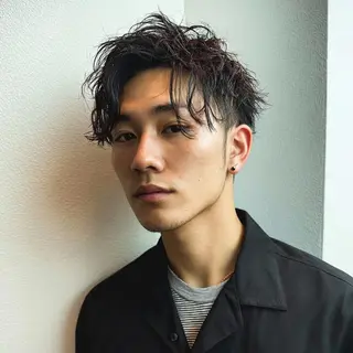 メンズ 韓国レイヤーカット✨ 縮毛矯正　原田 優作のヘアスタイル