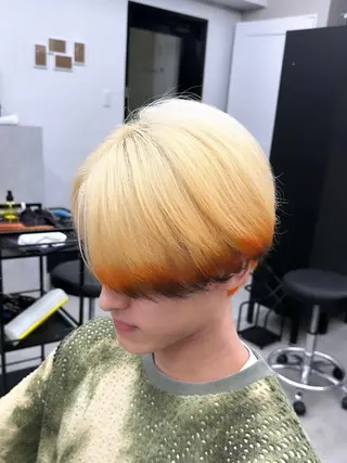 ショート カラー メンズ ブリーチ/ボブ ショート/はらのヘアスタイル