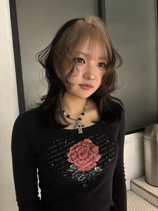 セミロング 艶カラー🎀メンズ ショートasunaのヘアスタイル