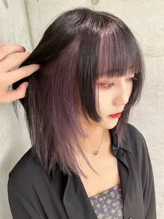 ミディアム shion 透明感カラーのヘアスタイル