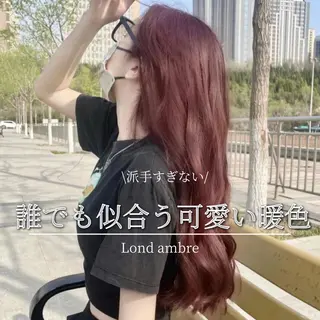 カラー ❤️ブリーチなし💚 ダブルカラー平野実花のヘアスタイル