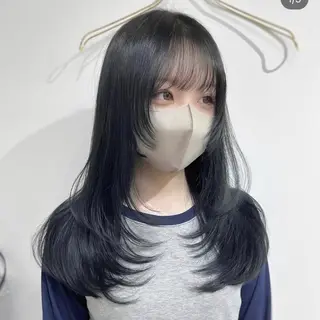 ロング 縮毛矯正、髪質改善 肘以上無料のヘアスタイル