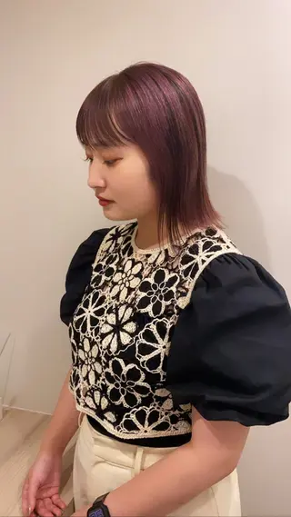 ミディアム カラー 藤田晃志/メンズ専門 パーマ特化💈のヘアスタイル