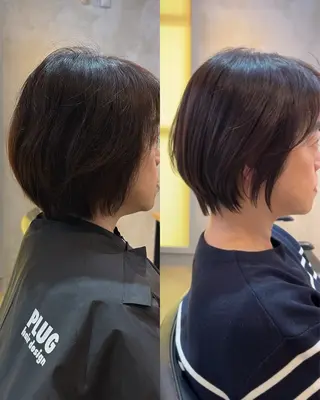 ショート とびまつ /ショート/脱白髪染のヘアスタイル