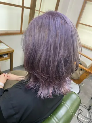 セミロング カラー 永沼 真依のヘアスタイル