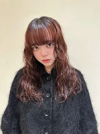 セミロング カラー パーマ SALOWIN  梅田茶屋町店所属・梅田/ベージュカラー /ブリーチカラーのヘアスタイル