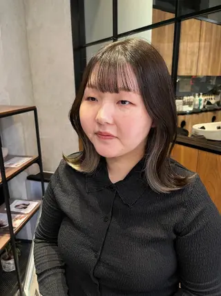 セミロング カラー yuuri🎀/大宮 /韓国ヘア/レイヤーのヘアスタイル