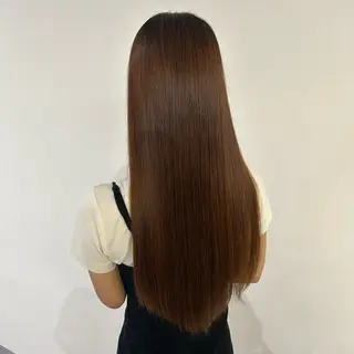 ロング 絹髪矯正/艶カラー /透明感/石田桃子のヘアスタイル