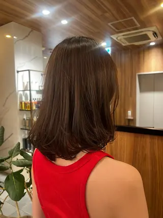 ミディアム カラー トーンアップ🦢 ユメのヘアスタイル