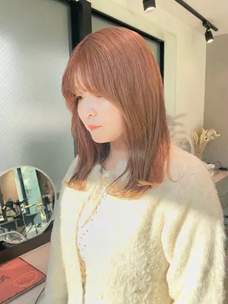 セミロング GO TODAY SHAiRE SALON 原宿本店所属・REINA/ブリーチ /ハイトーン/原宿のヘアスタイル