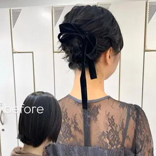 ヘアアレンジ マミ☁️ヘアセット /お呼ばれヘア/銀座のヘアスタイル